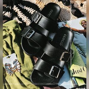 🆕️The Josephine// Black double buckle slide
